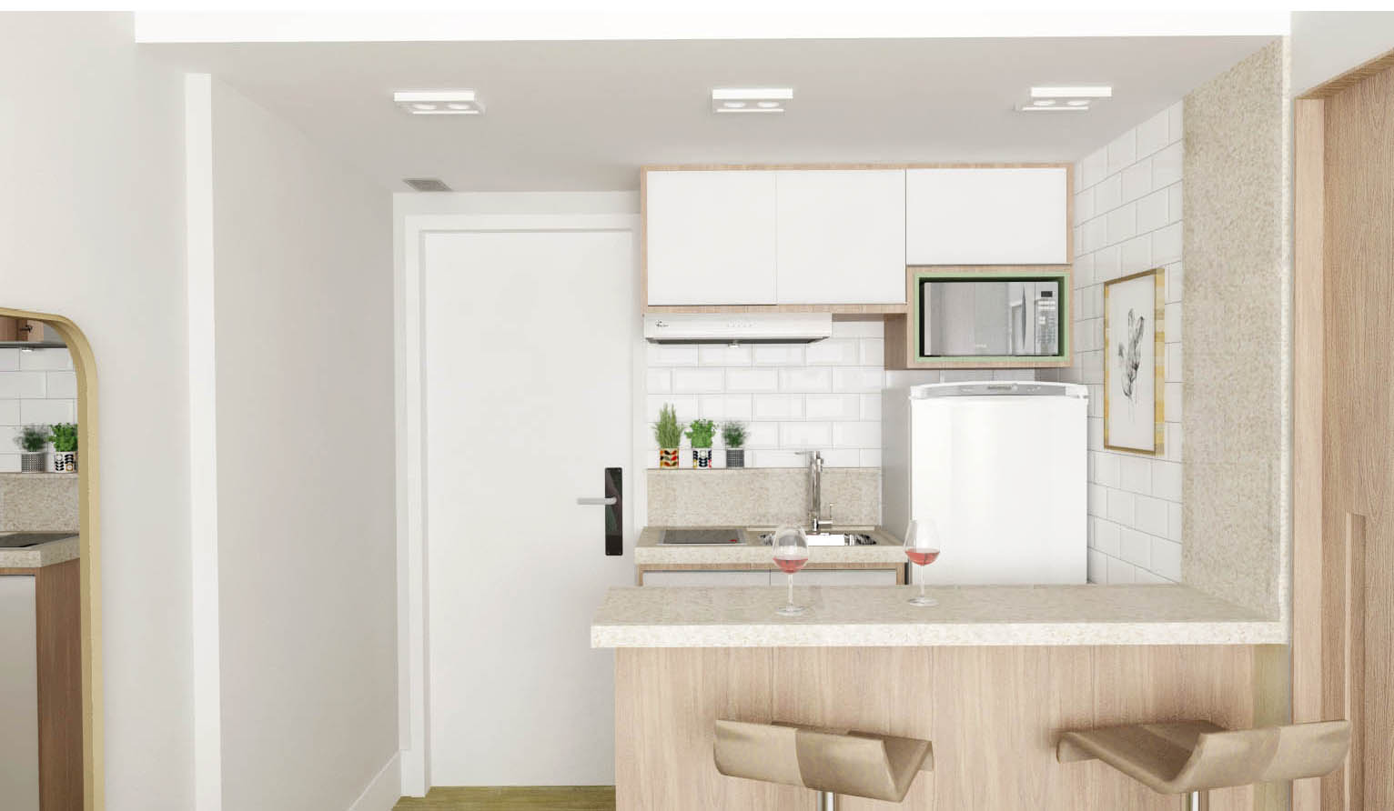 Cozinha integrada obra Ibirapuera - Projeto